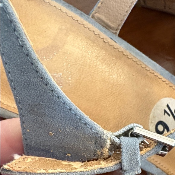 Report Blue Suede Wedge Sandals Size 9.5 - Picture 12 of 12